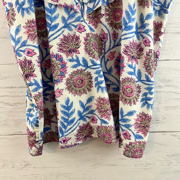 J. Crew Floral V Neck Cap Sleeve Top Size S - Picture 4 of 11